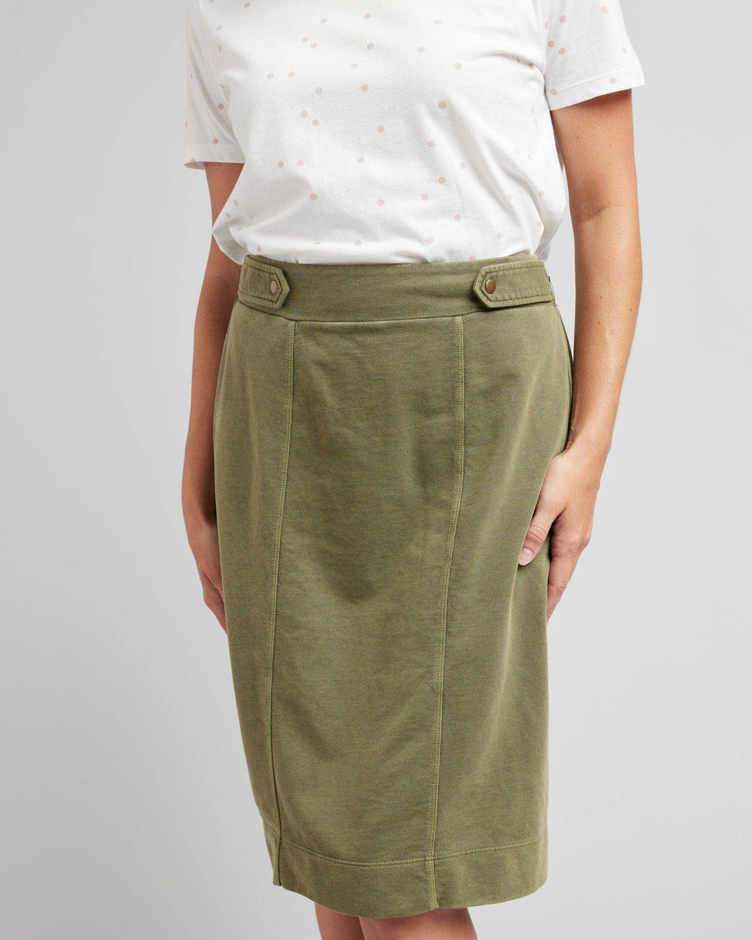 Presley Cotton Midi Skirt