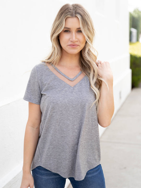 Mesh V-neck Bliss Top