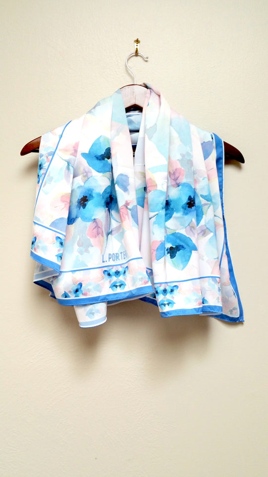 Hand-made Silk Satin Large Scarf