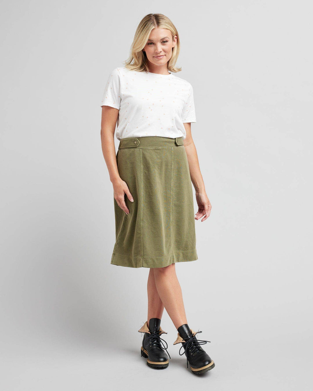 Presley Cotton Midi Skirt