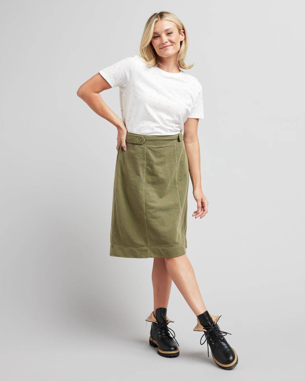 Presley Cotton Midi Skirt