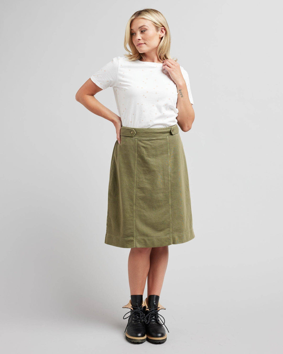 Presley Cotton Midi Skirt