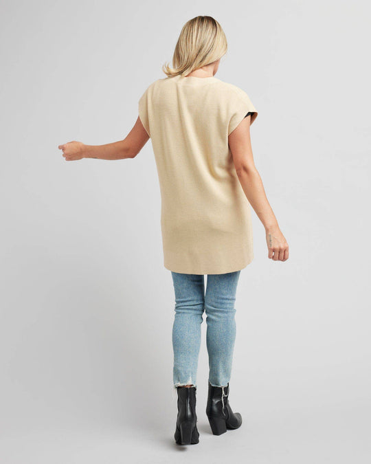 Semester Vest Cardigan in Neutral Color