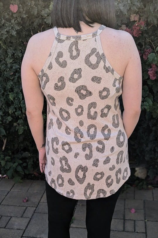 animal print tank top back