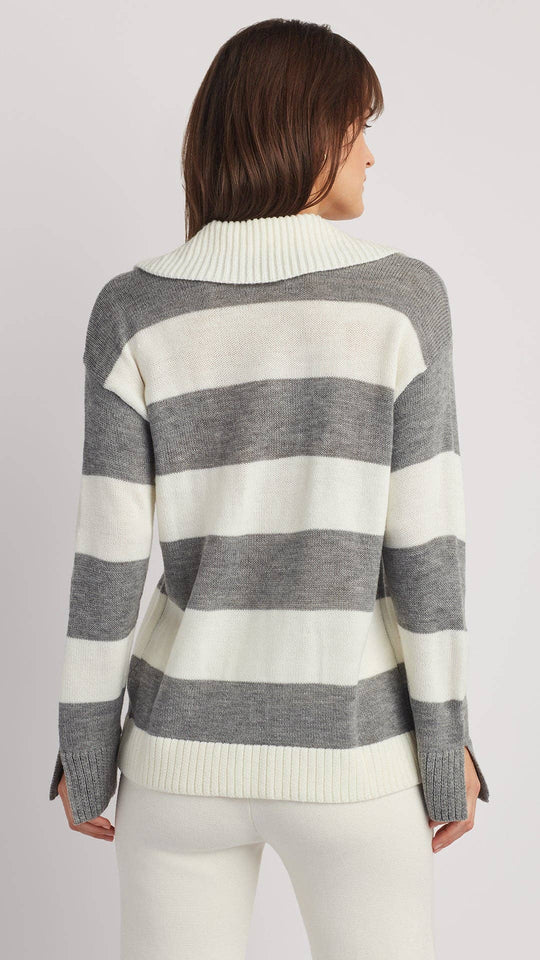 Addison Polo Sweater Top V-Neck