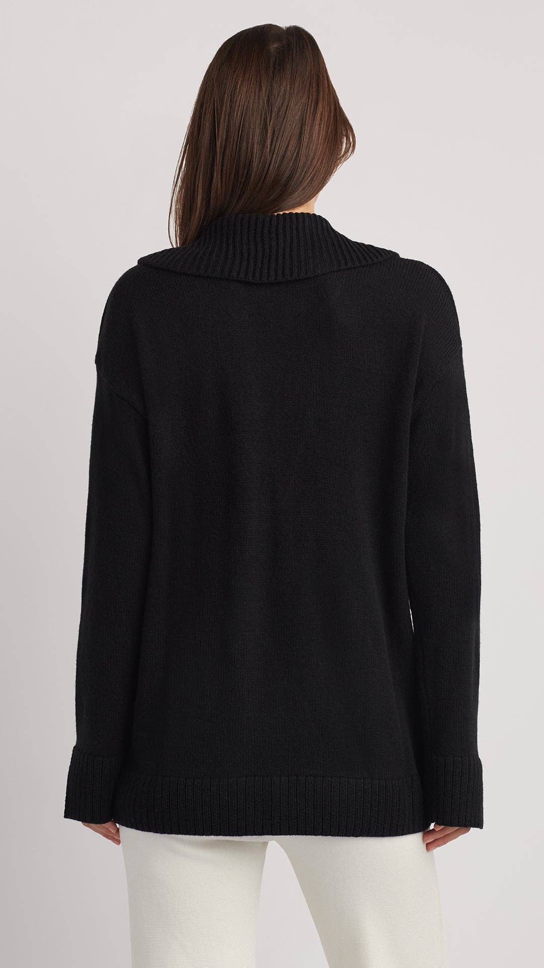 Addison Polo Sweater Top V-Neck