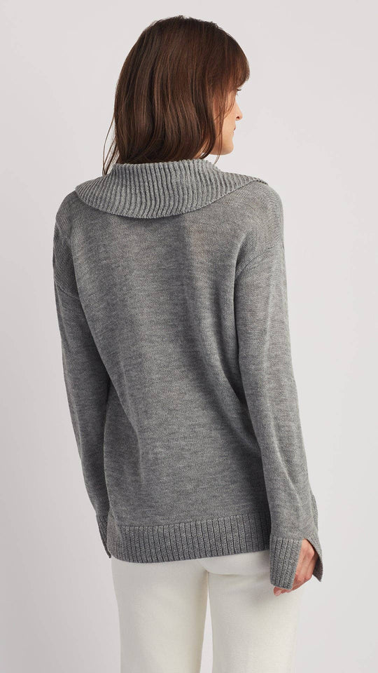 Addison Polo Sweater Top V-Neck