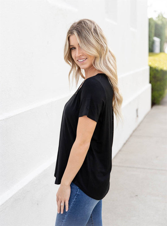 Mesh V-neck Bliss Top