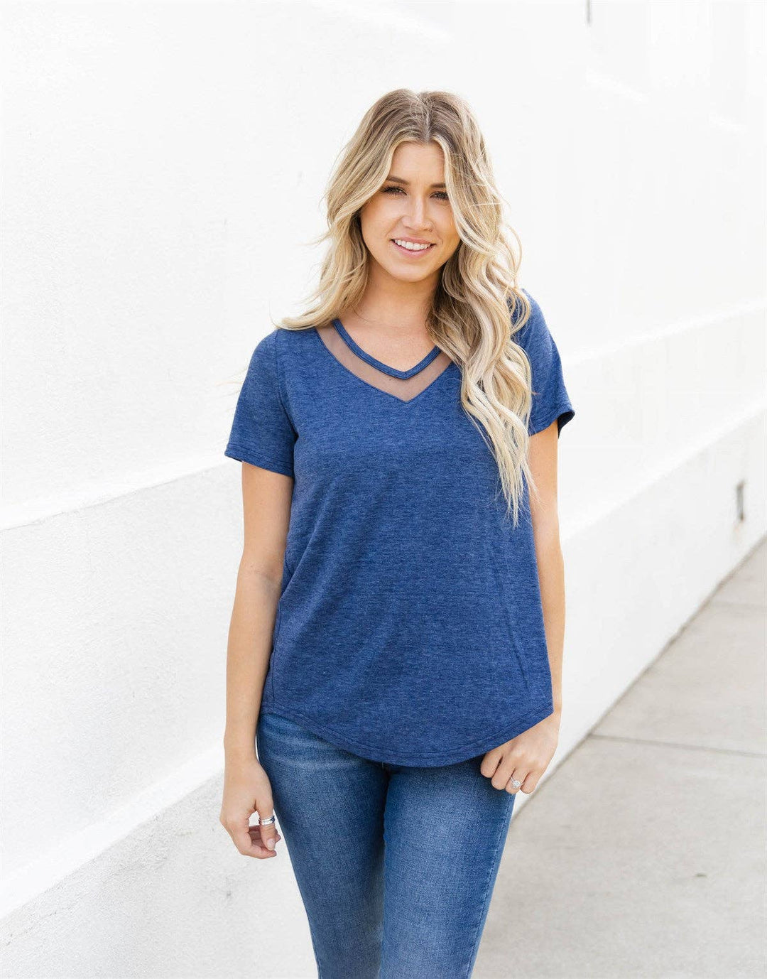 Mesh V-neck Bliss Top