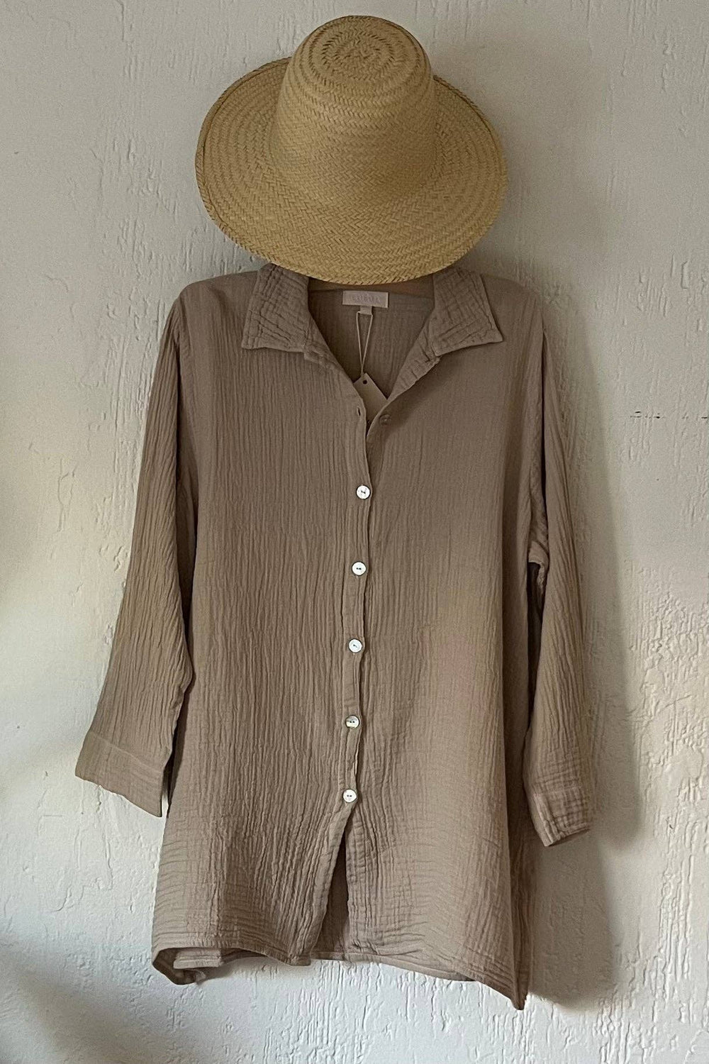 Natalia Collared Button Down Tunic