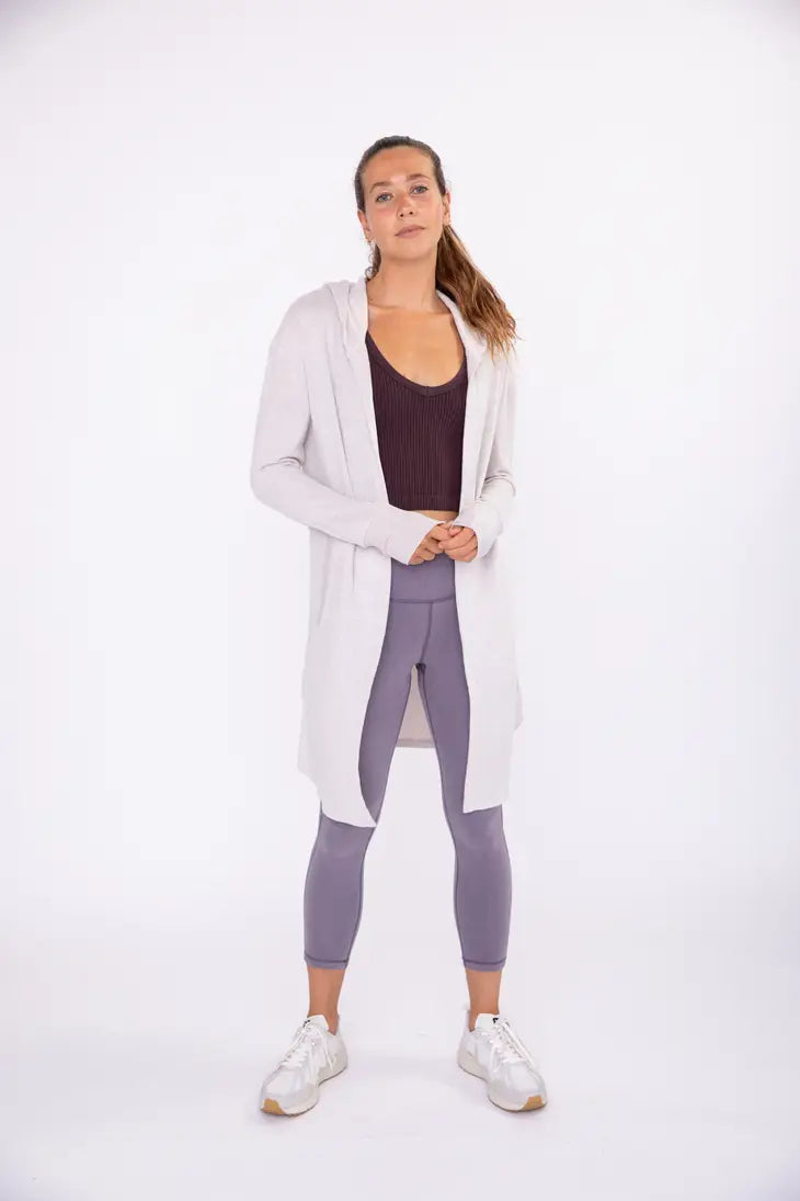 Hooded Cardigan with Side Pockets