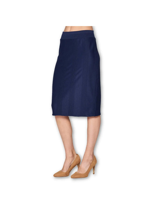 Pencil Skirt High Waist Knit Office Stretch