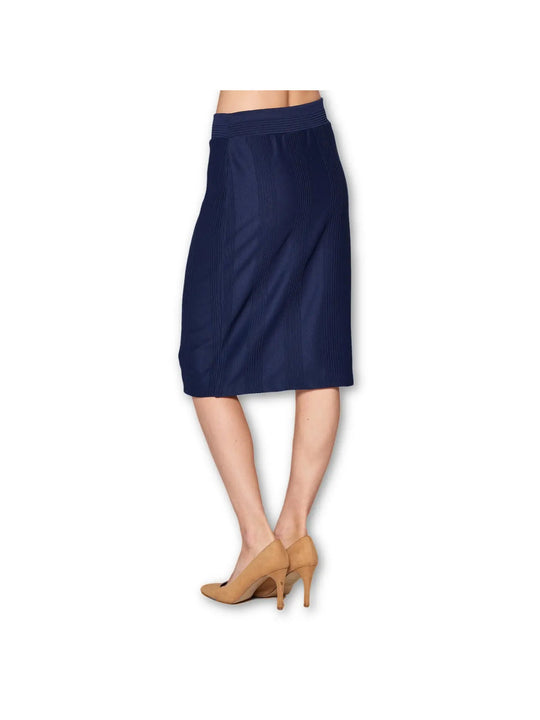 Pencil Skirt High Waist Knit Office Stretch