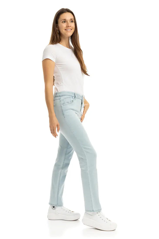 Sheila Better Butter Mid Rise Slim Straight Jeans in Samson Color 30" inseam