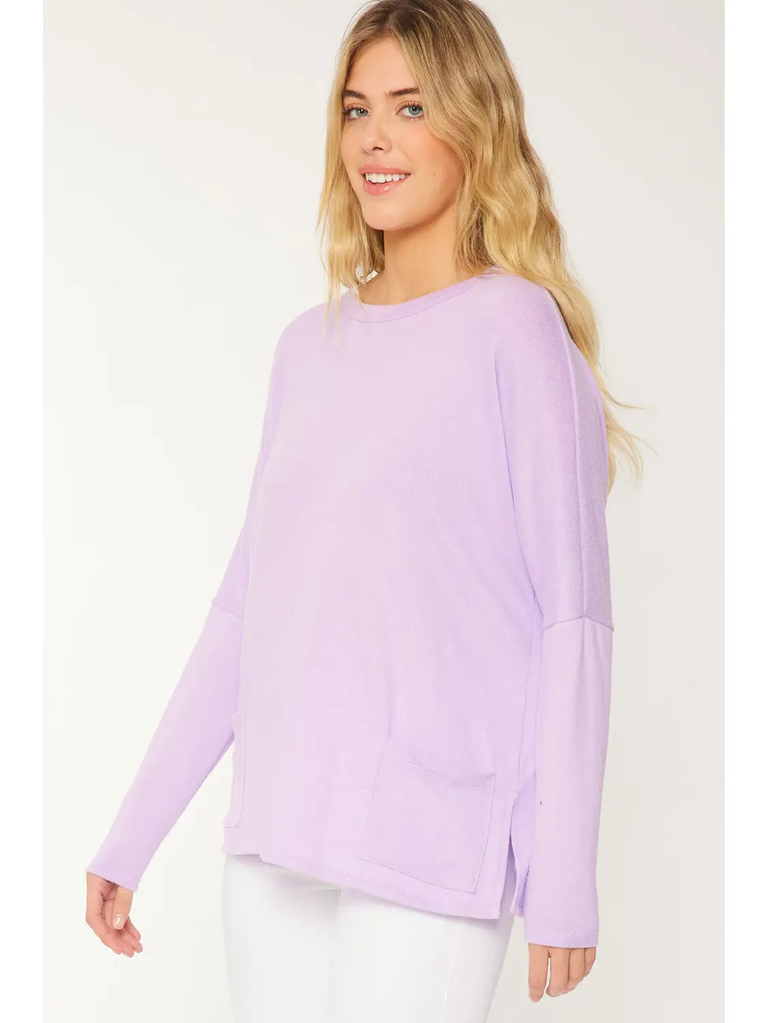 Urban Pullover in Lavender Soft Light Hacci