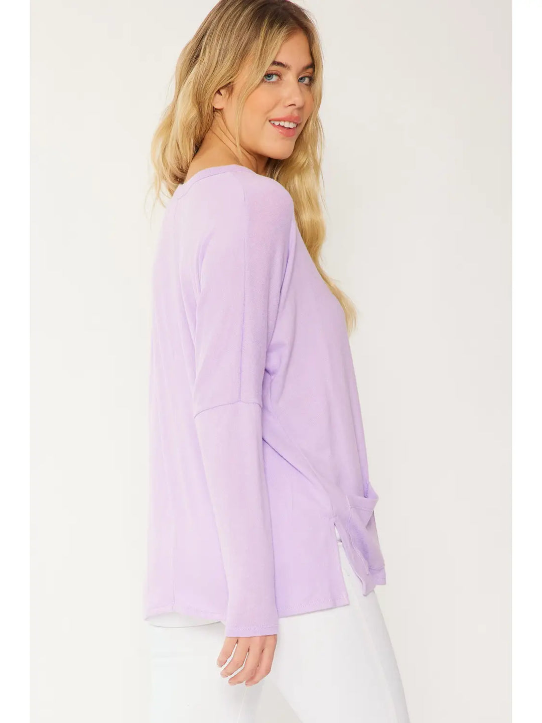 Urban Pullover in Lavender Soft Light Hacci