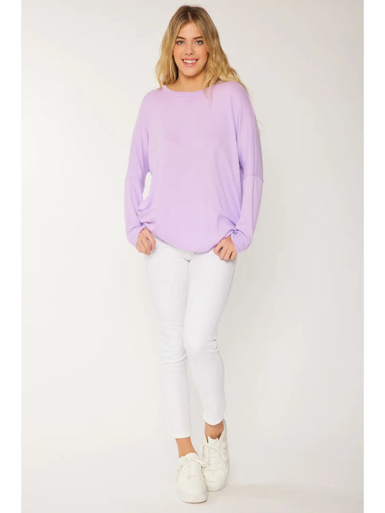 Urban Pullover in Lavender Soft Light Hacci