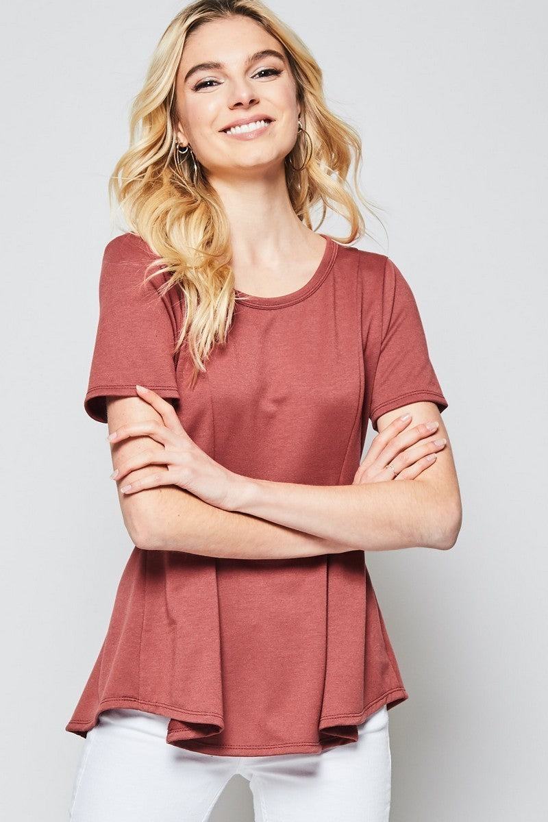 Peplum Top in Marsala Last Ones!