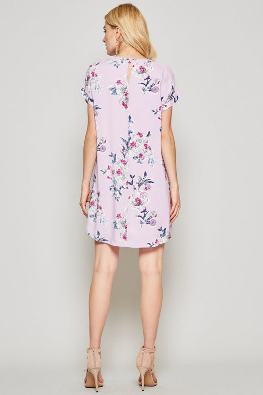 Shift Dress in Lavender Floral Last Ones!