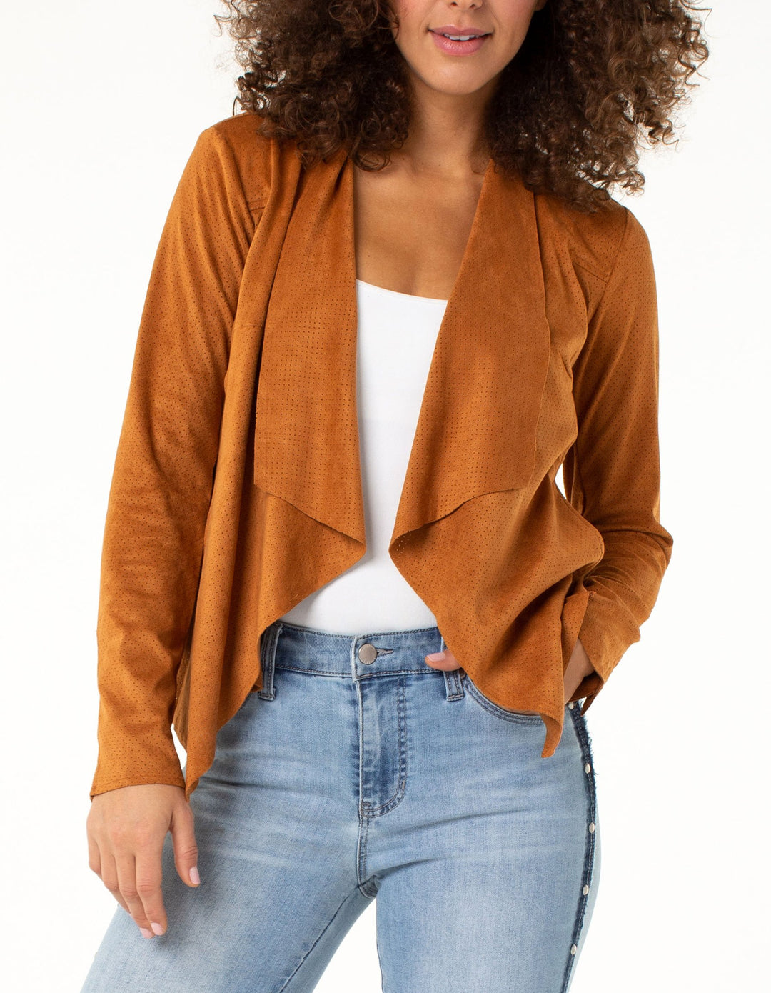 Draped Suede Jacket size Medium Last one!