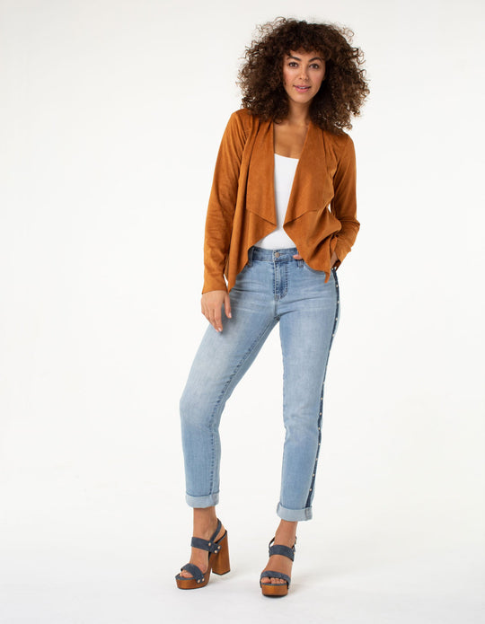 Draped Suede Jacket size Medium Last one!