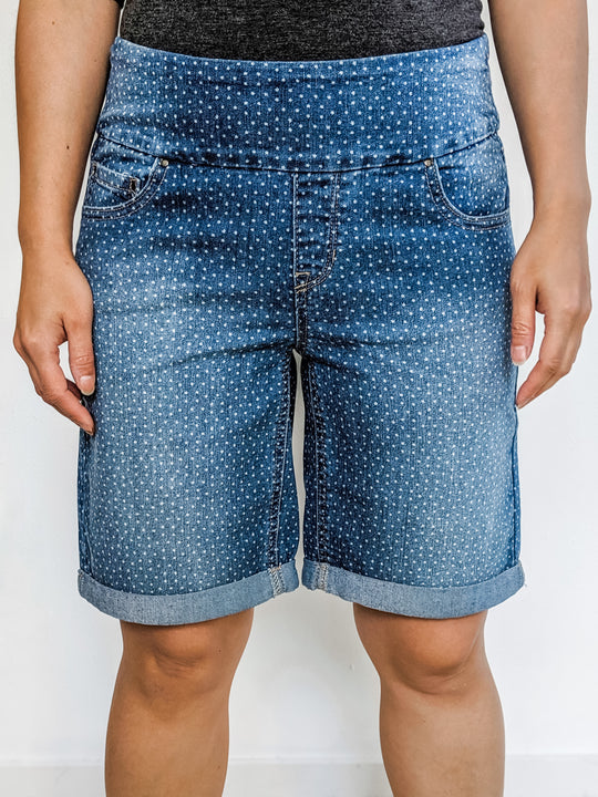 Denim Shorts Pull On in Stars Last ones!