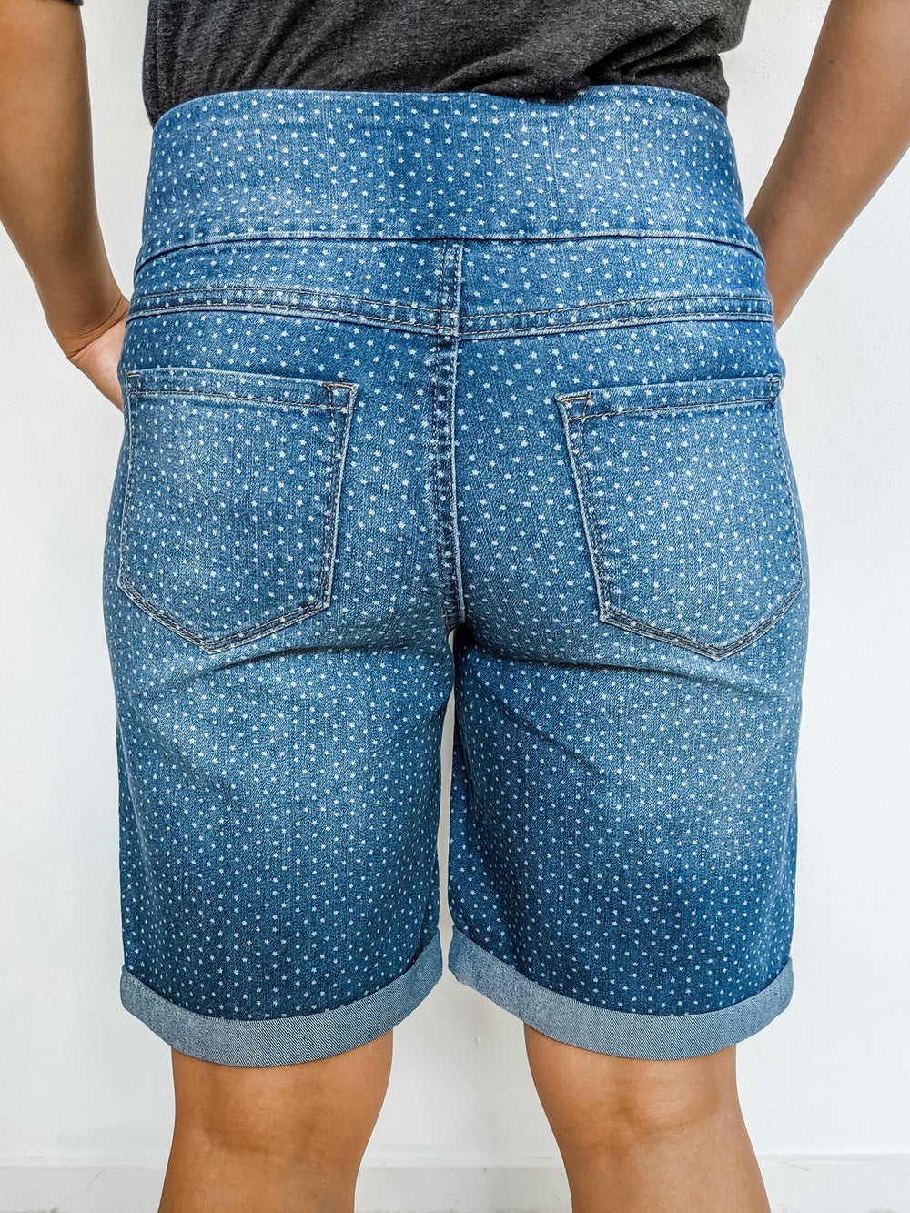 Denim Shorts Pull On in Stars Last ones!