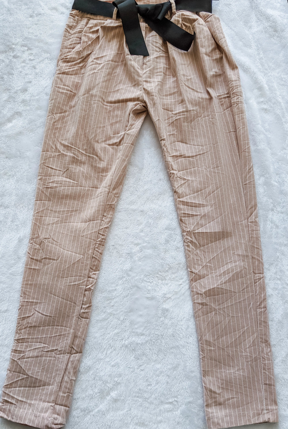 Crinkle Crop Pants with Ribbon Knot Last ones!