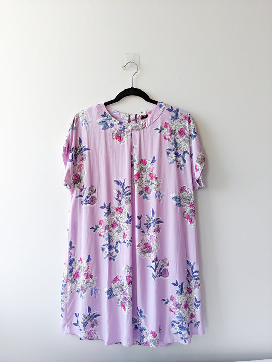 Shift Dress in Lavender Floral Last Ones!