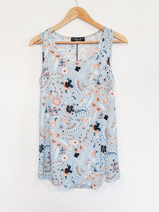 Tank Top Baby Suede Floral Print XS, Medium, Last ones!