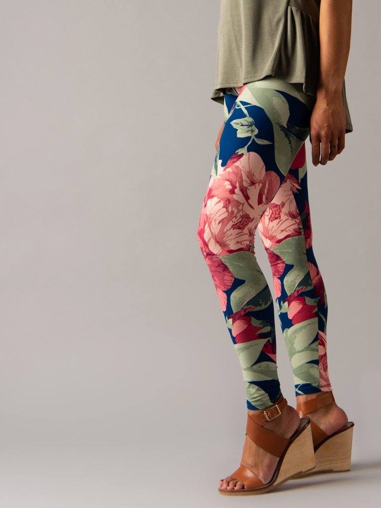 Agnes & Dora Leggings Baby Suede Size Large (12-18) Floral Prints