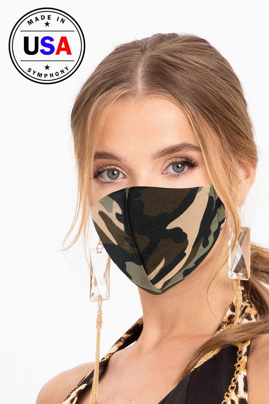 Face Mask Camo Poly Cotton Spandex