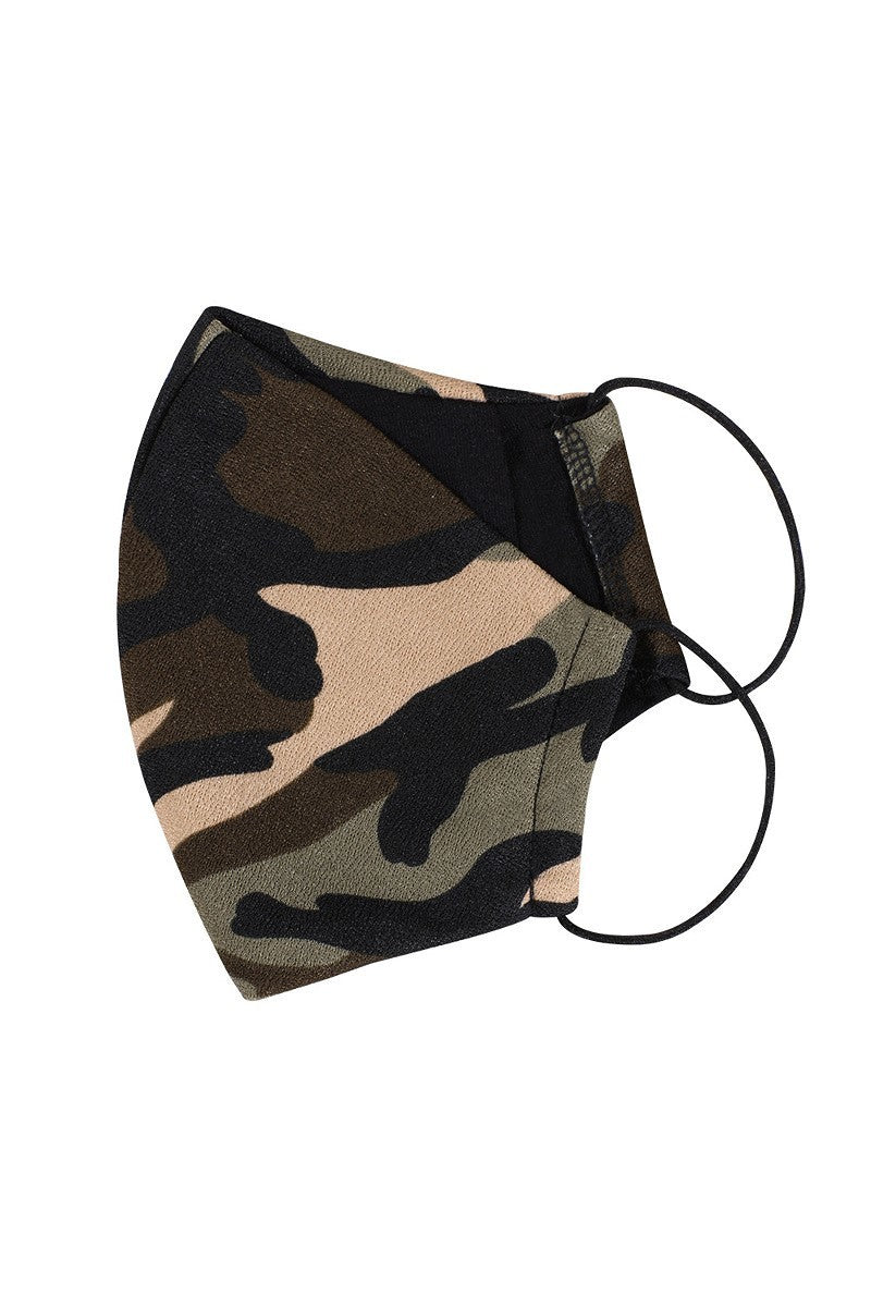 Face Mask Camo Poly Cotton Spandex