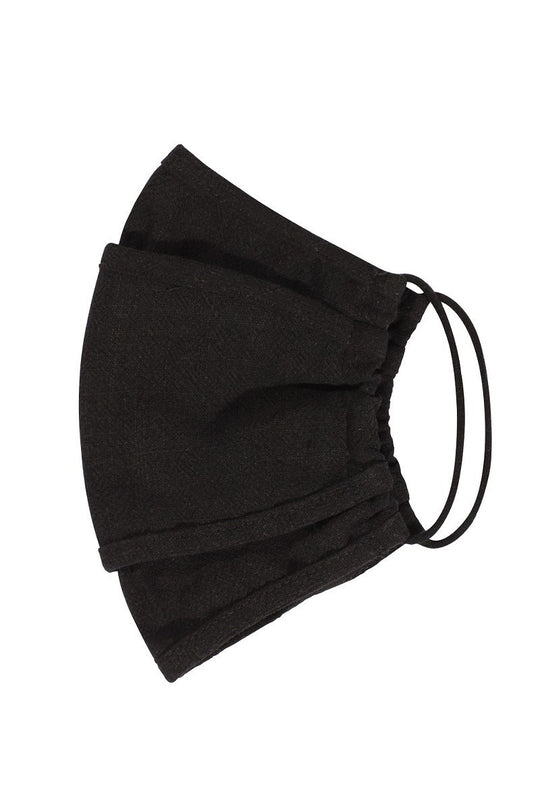Face Mask Black Rayon Linen