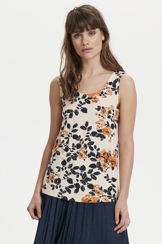 IHLISA Knit Tank Top in Floral Bisque Prints